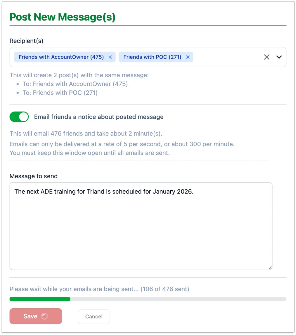screenshot user post new message