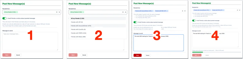 screenshot user post new message